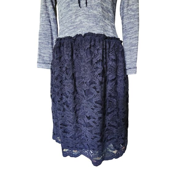 NWT Lilka Anthropologie Navy Lace and Knit Dress size Small - Picture 4 of 15